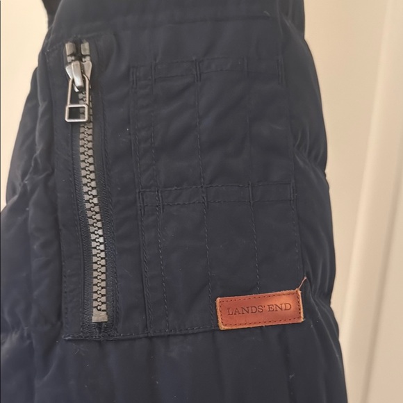 Lands’ End Navy Parka Winter Coat - Picture 6 of 8